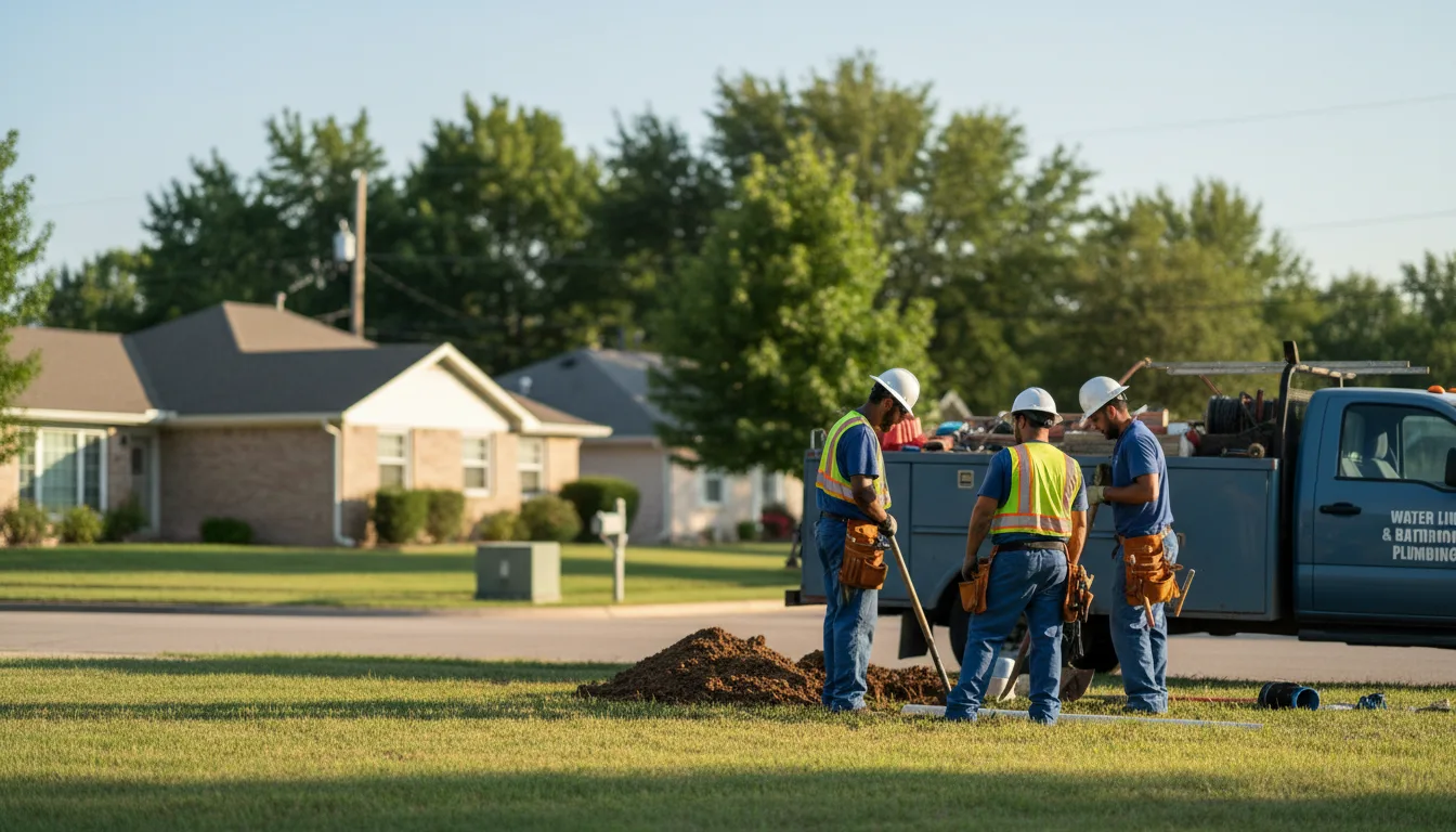 Residential water line and bathroom plumbing service in Baker, LA
